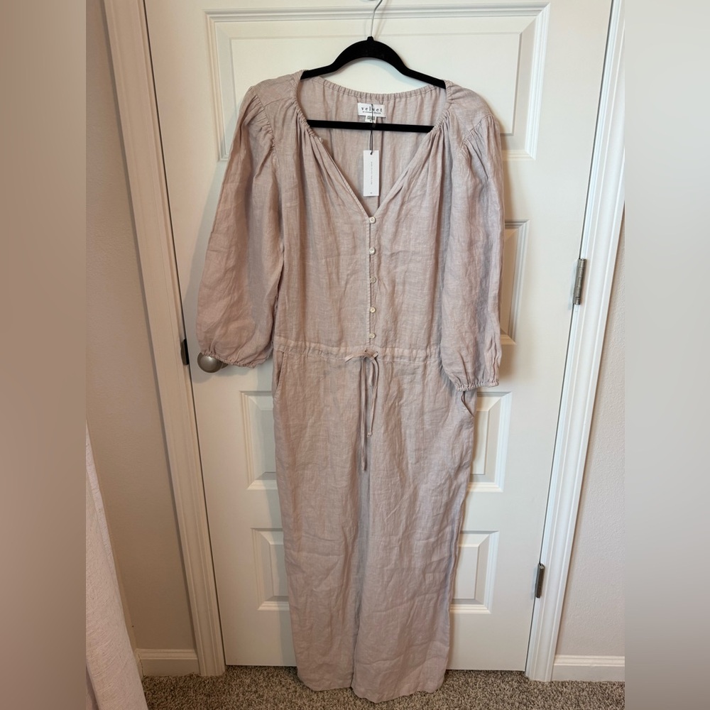 Velvet by Graham & Spencer Light Taupe Jumpsuit